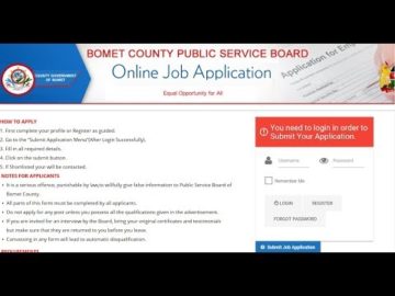 Job Application Steps Bomet County